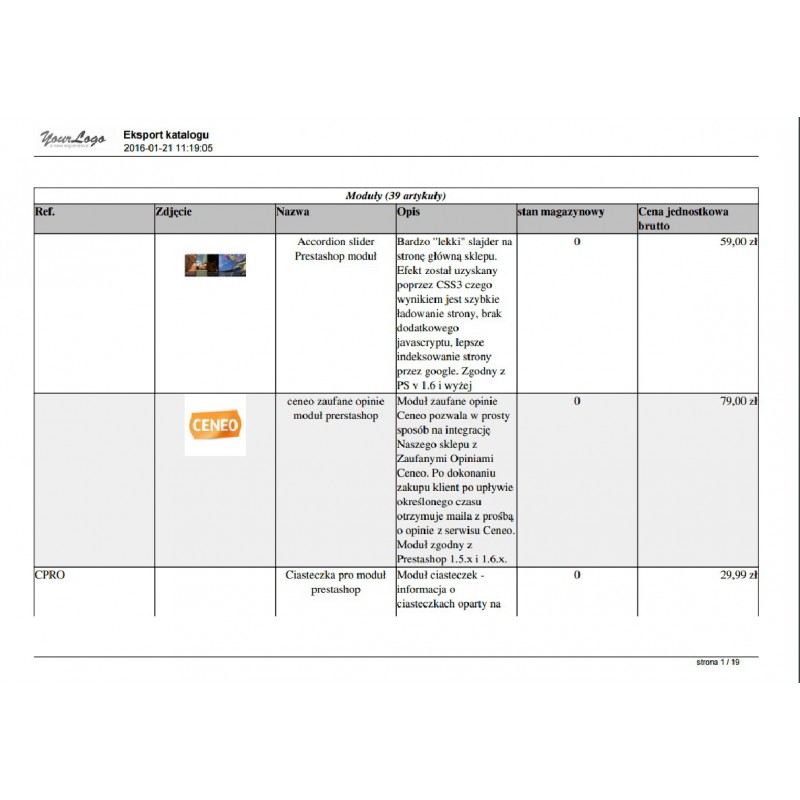 Generator PDF produktów PrestaShop 1.5 i 1.6.x Generator PDF produktów PrestaShop 1.5 i 1.6.x