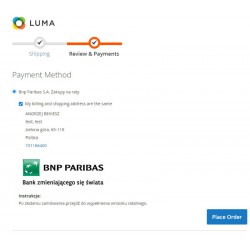 Bnp Paribas S.A. installments  Magento 2 module